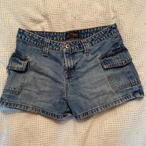 Cargo jean shorts